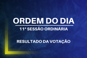 Resultado da Ordem do Dia da 11ª Sessão Ordinária 2024