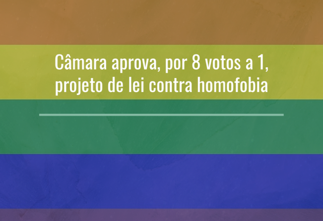 Câmara aprova, por 8 votos a 1, projeto de lei contra homofobia