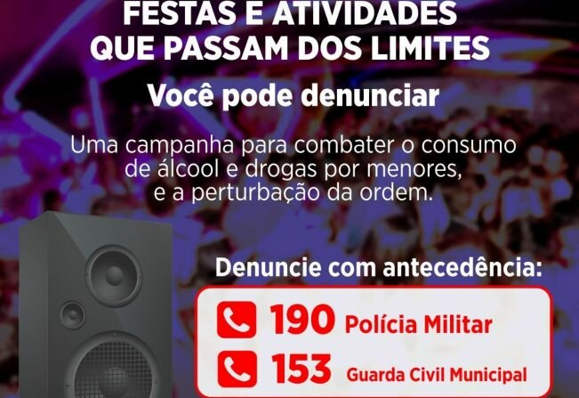Campanha contra festas clandestinas em Caçapava.