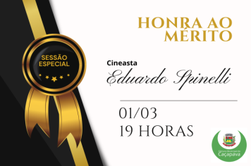 Cineasta Eduardo Spinelli será homenageado na Câmara