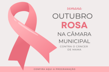 Câmara celebra Outubro Rosa com palestras sobre o tema