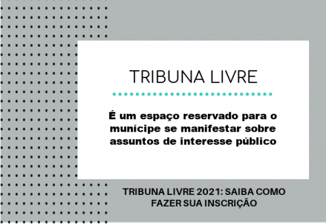 Tribuna Livre 2021: veja como participar