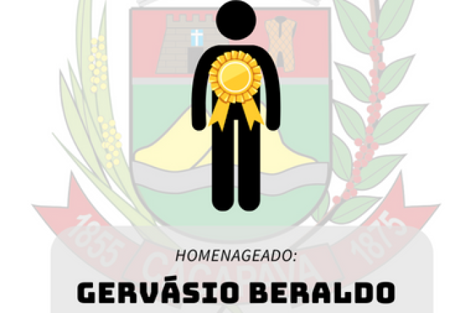 Senhor Gervásio Beraldo será homenageado