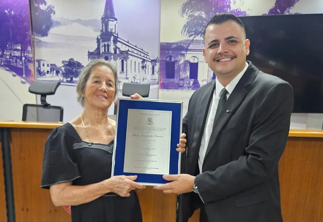 Câmara realiza Sessão Especial e entrega Título de Cidadã Caçapavense à Maria Margarida Ferreira