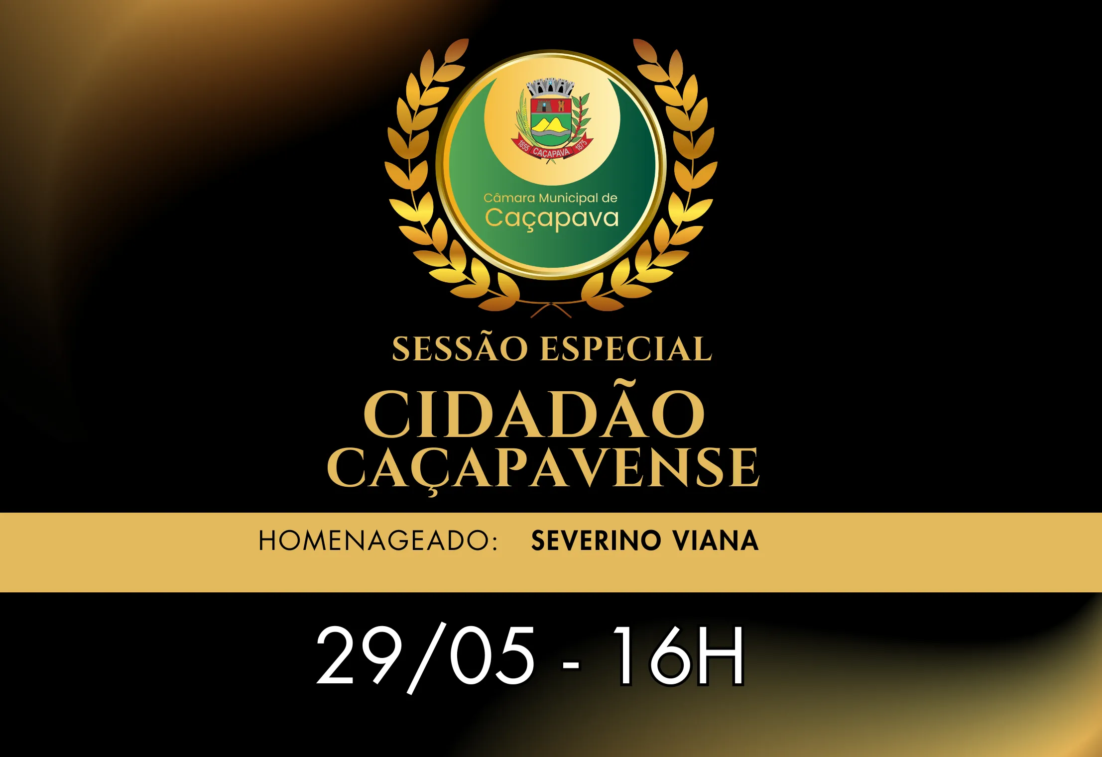 Câmara realiza Sessão Especial para entrega do Título de Cidadão Caçapavense a Severino Viana