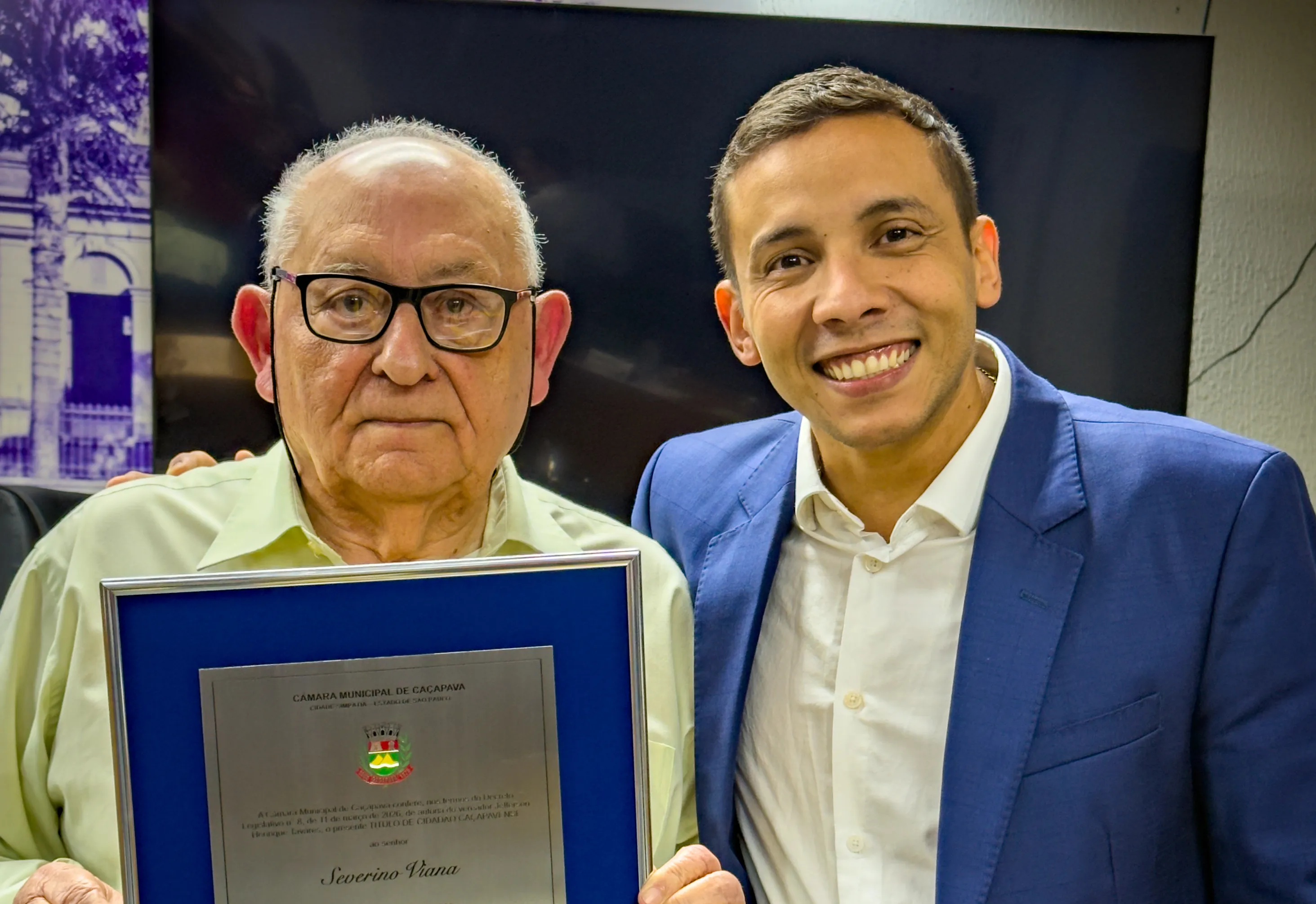 Câmara realiza Sessão Especial para entrega do Título de Cidadão Caçapavense a Severino Viana