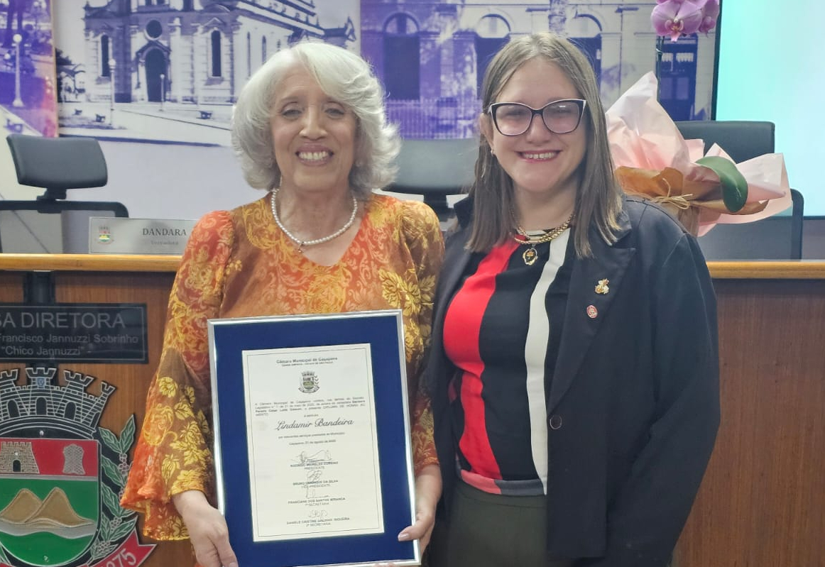 Câmara de Caçapava homenageia Lindamir Bandeira com Diploma de Honra ao Mérito