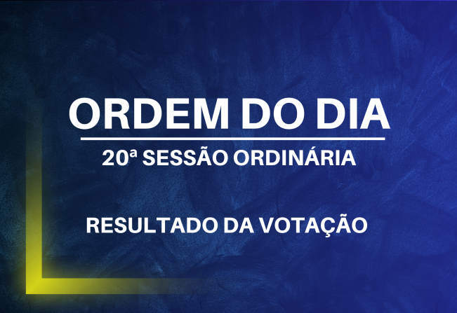 Resultado da Ordem do Dia da 20ª Sessão Ordinária 2024