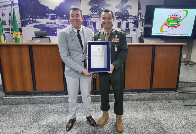 General de Brigada Rodrigo Ferraz Silva é homenageado na Câmara