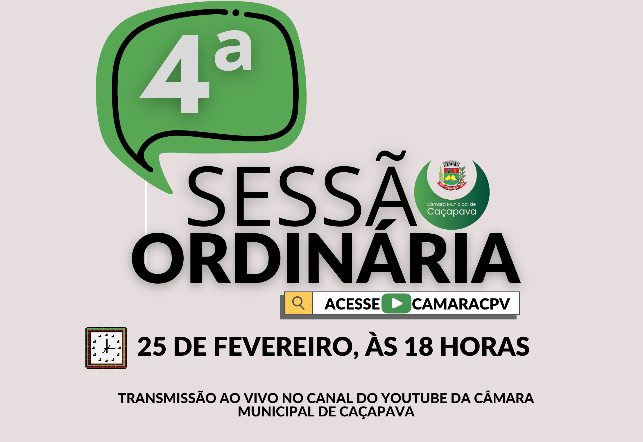 4ª Sessão Ordinária na Câmara Municipal de Caçapava
