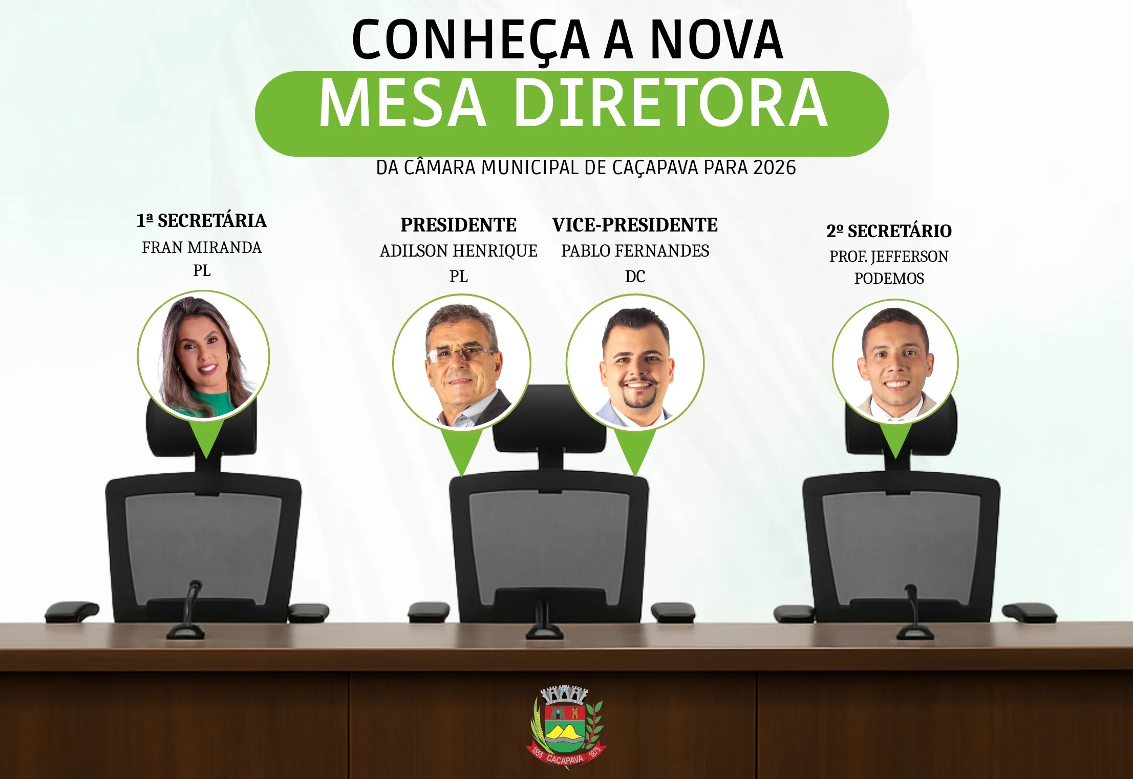Adilson Henrique é eleito presidente da Câmara Municipal de Caçapava