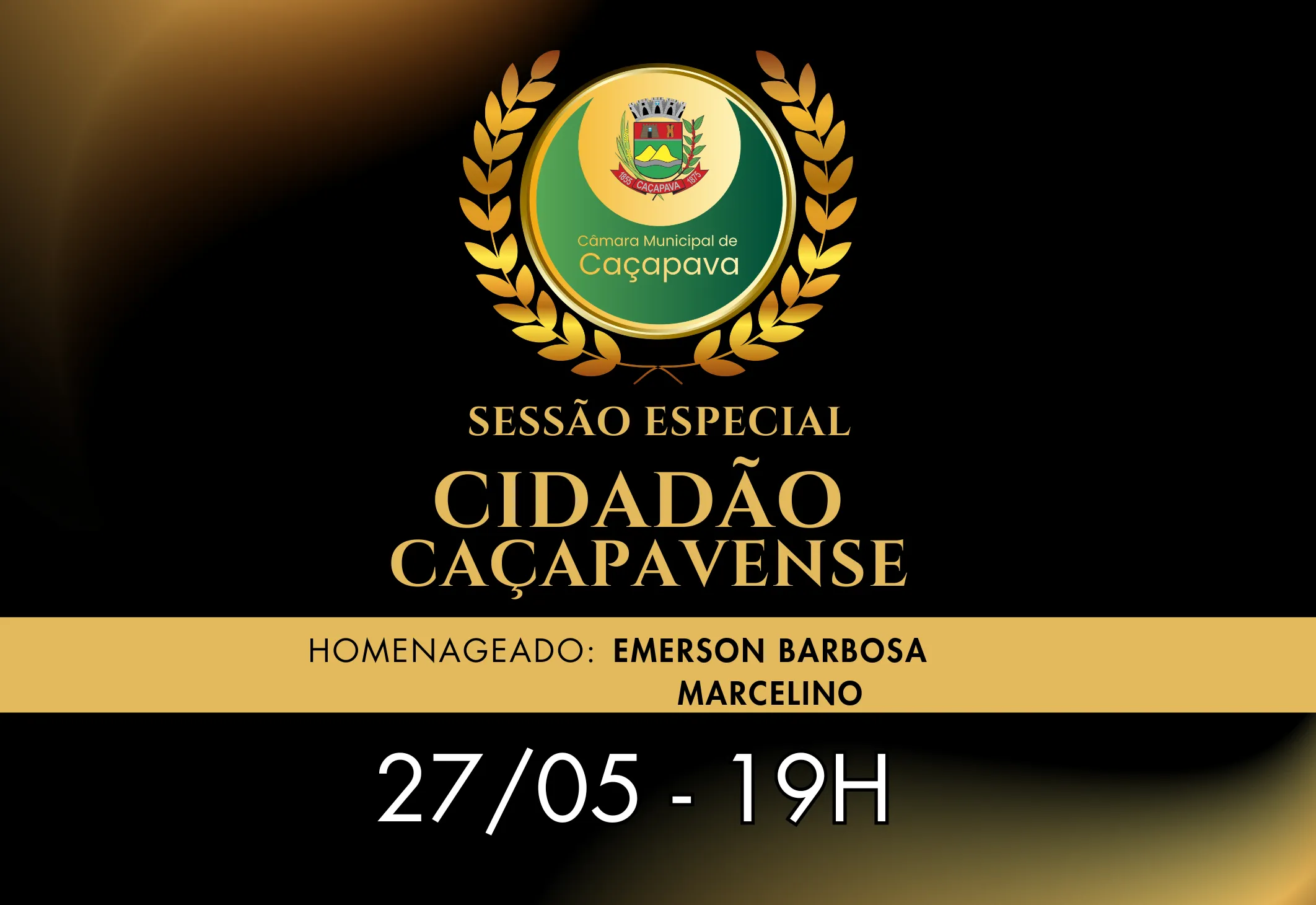 Câmara realiza Sessão Especial para entrega do Título de Cidadão Caçapavense ao professor Emerson Barbosa Marcelino